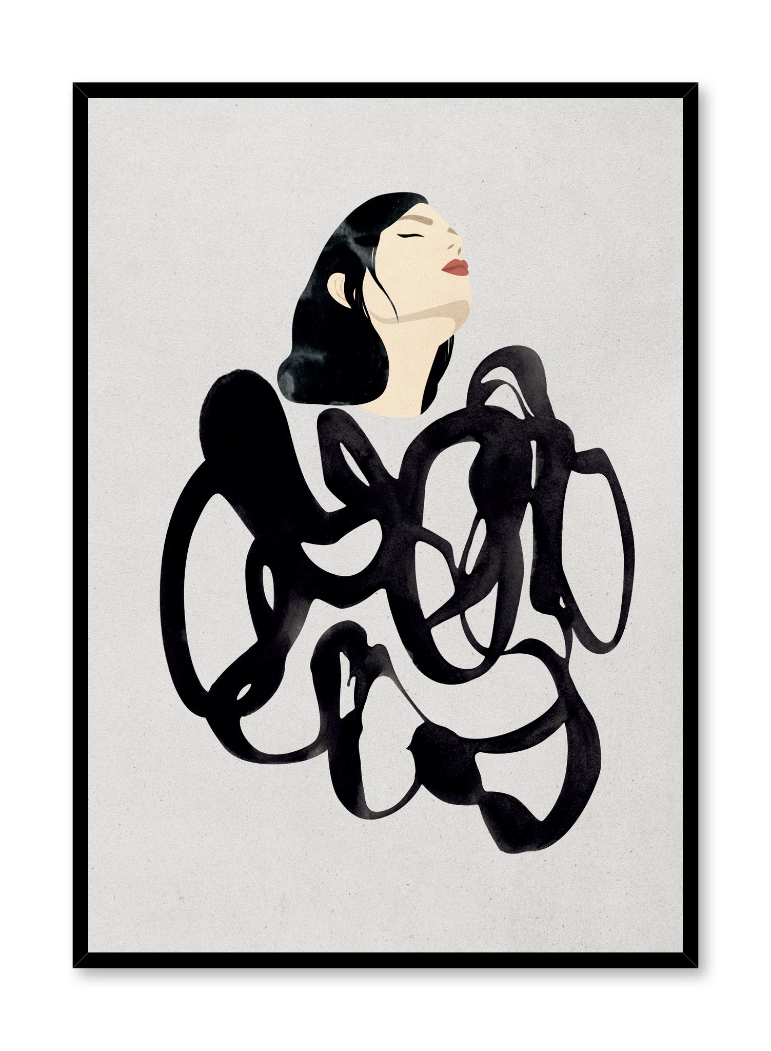 'Overwhelmed' is a fashion illustration poster from the Venus collection.