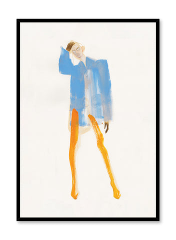 'Balenciaga' is a fashion silhouette illustration from the Amelie Hegardt collaboration
