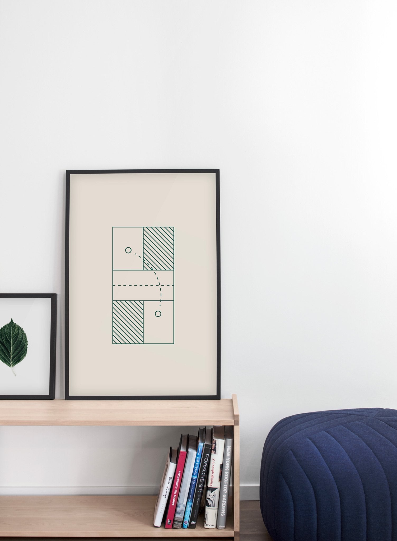 Badminton Days modern minimalist abstract design poster by Opposite Wall - Entryway