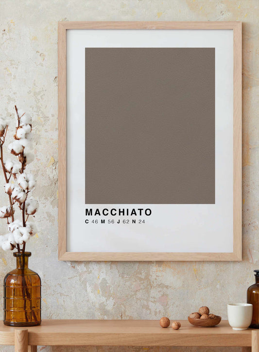 Macchiato graphic illustration with its CMYK color code, Poster | Oppositewall.com
