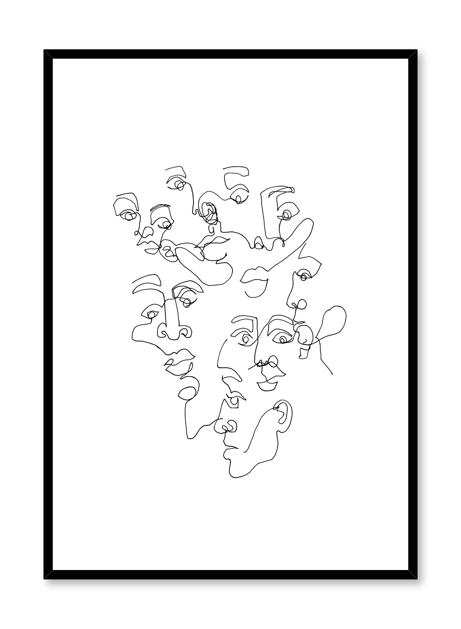 one-in-the-same-abstract-line-art-design-poster-buy-at-opposite-wall