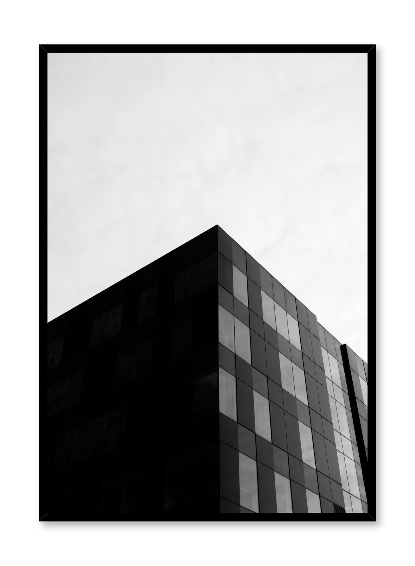 Modern minimalist poster by Opposite Wall with black and white architecture photography of office building