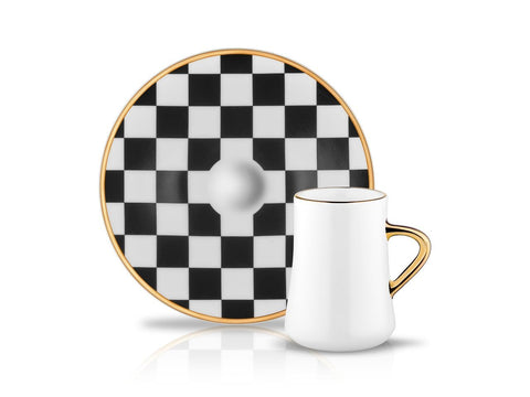 Checkerboard Coffee Cup