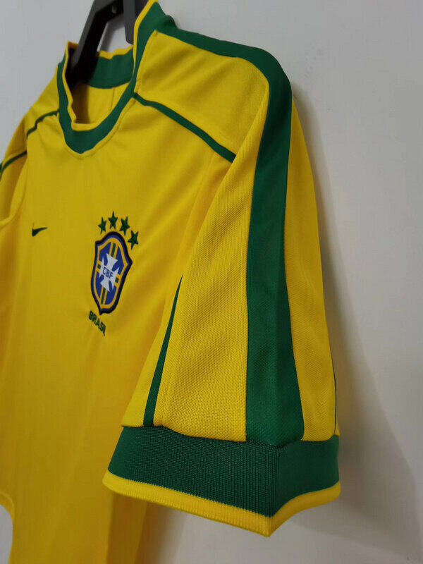 Retro 1998 Brazil Green Goalkeeper Jersey - Kitsociety