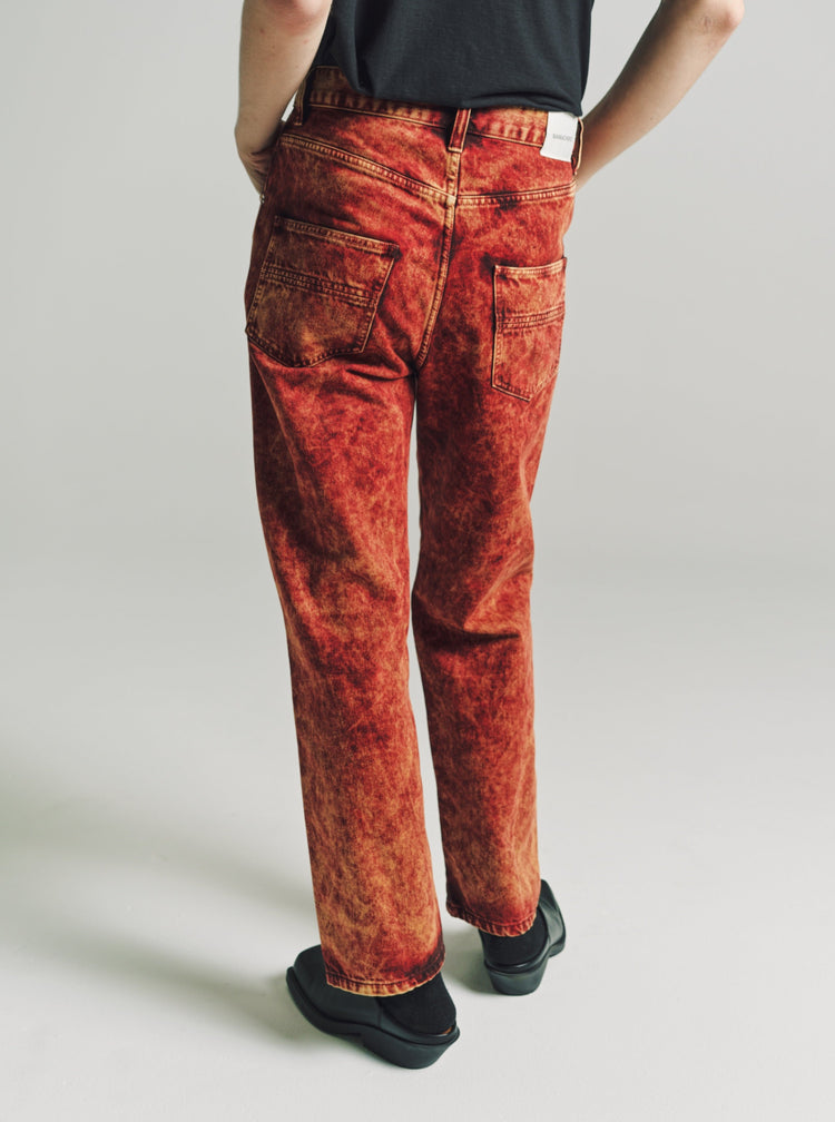 DPTO — Sky Magic Umber & Frosted Orange Warkworth Denim Jeans