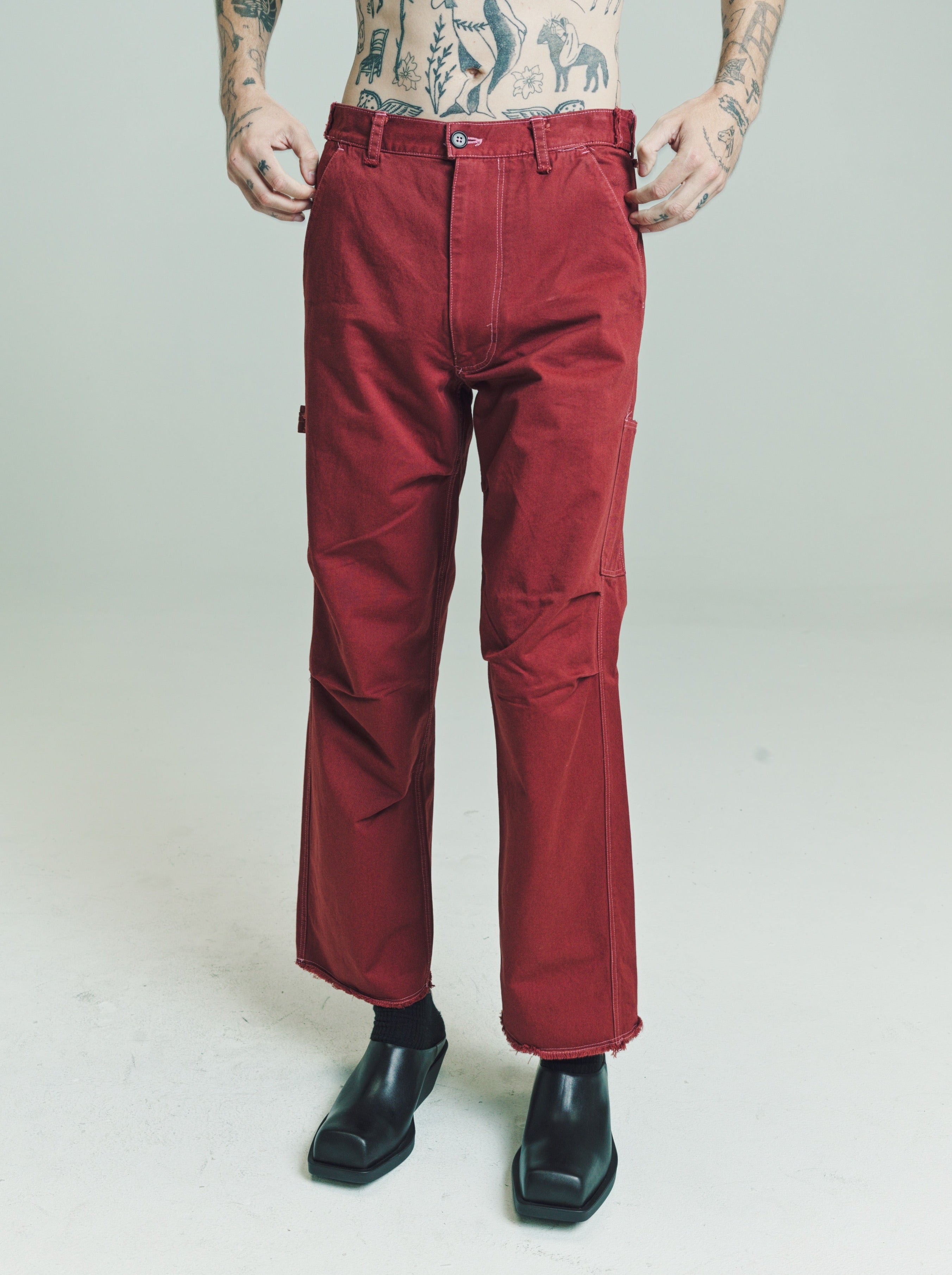 DPTO — Brick Red Heavy Twill Worker Pants
