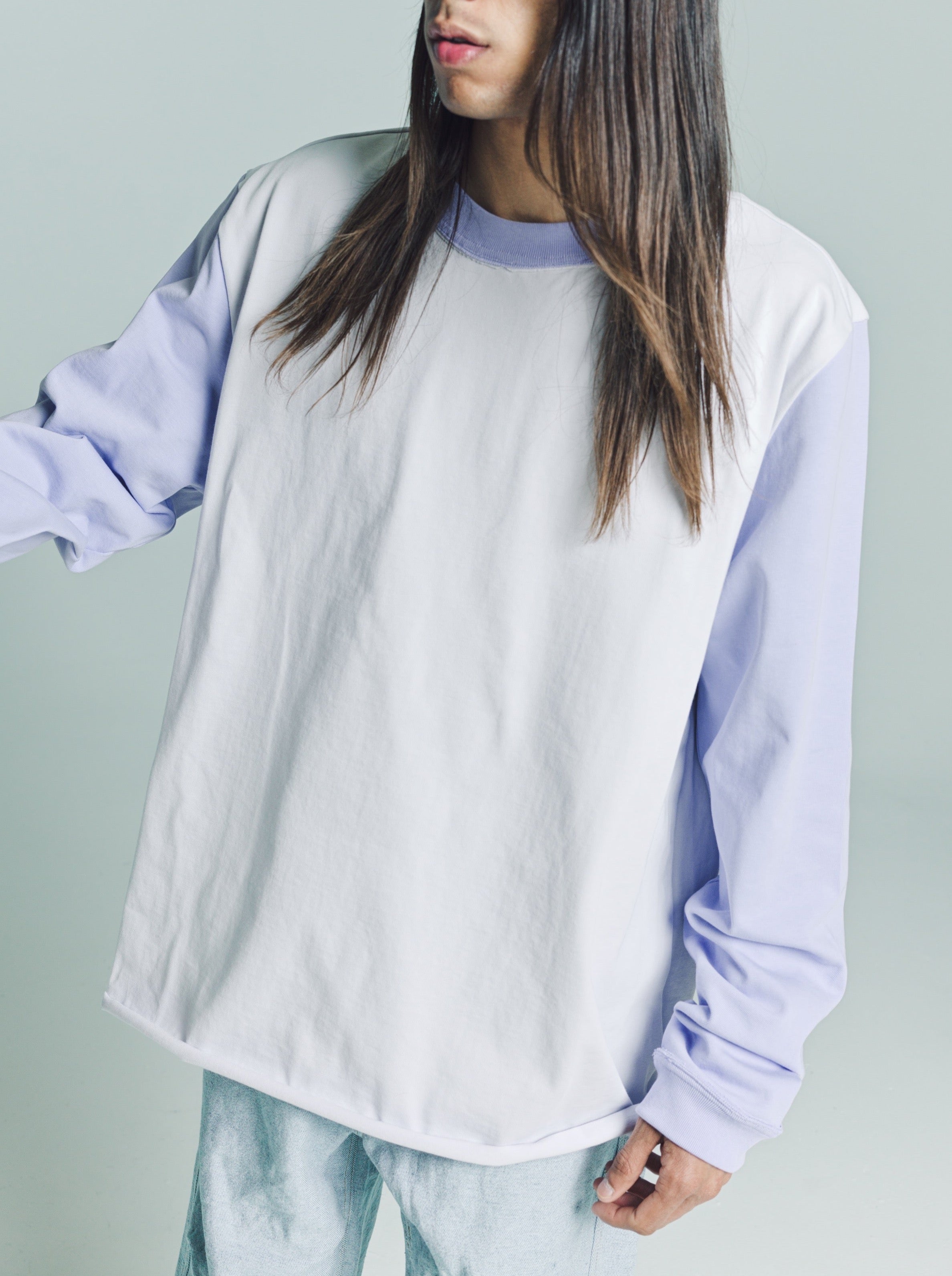 DPTO — Pale Lilac Jersey Long Sleeve Big Tee