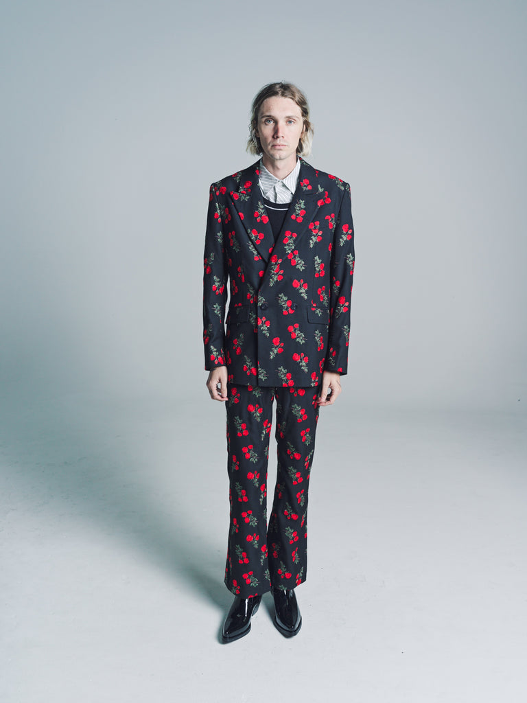 Rose Embroidered Wool Blazer | Ernest W. Baker | DEPARTAMENTO