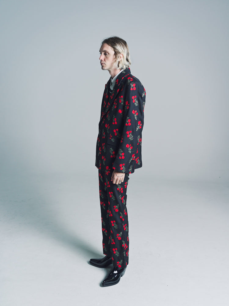 DPTO — Rose Embroidered Wool Blazer