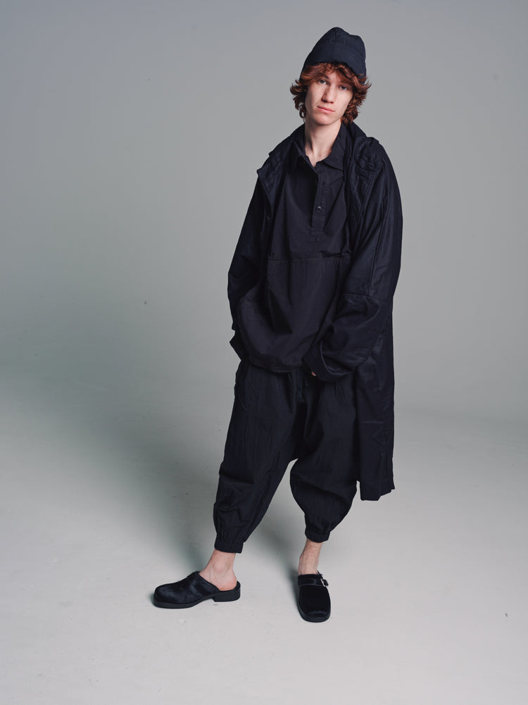 DPTO — Black Microwool 3 Pieces Coat