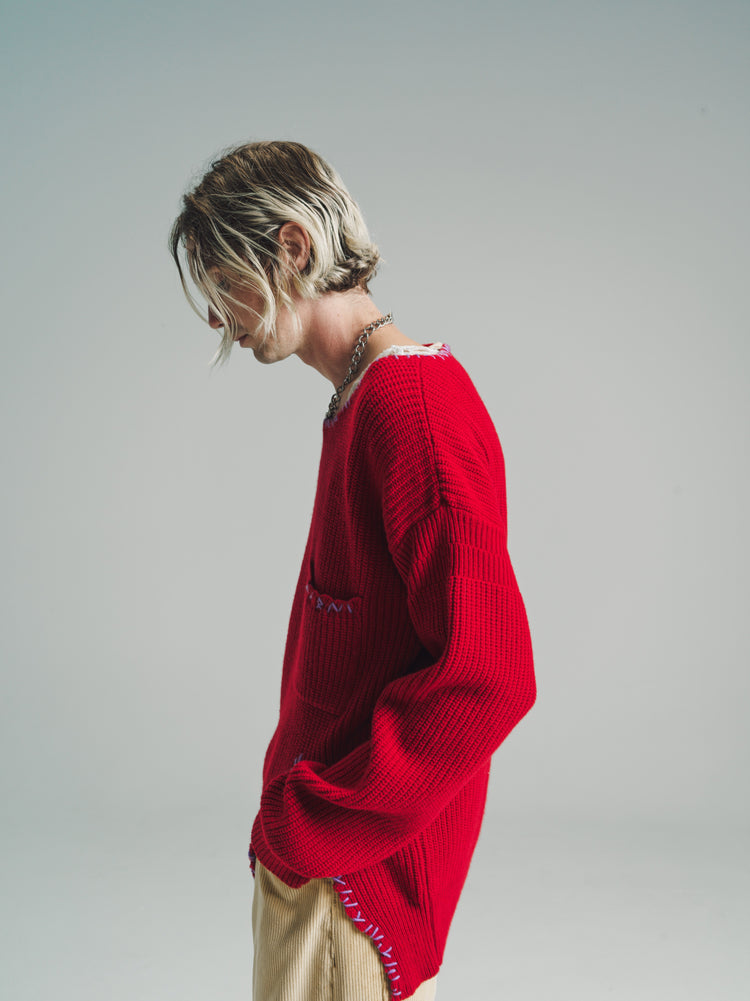 Red Knit Sweater