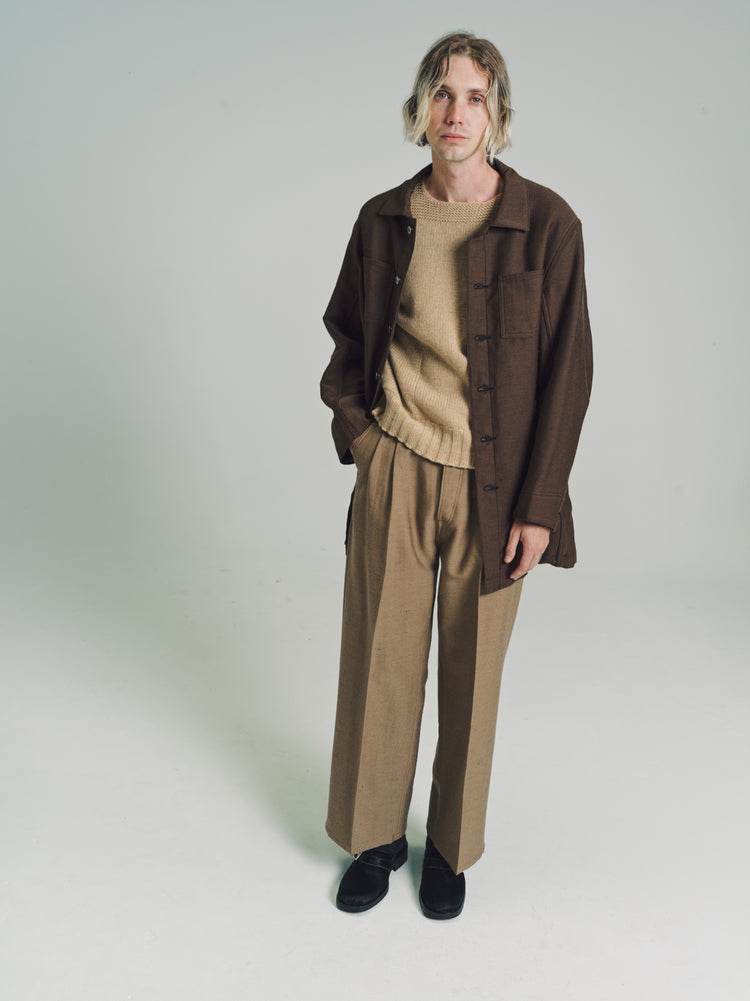 DPTO — Brown Wool Lot. 404 Work Coat