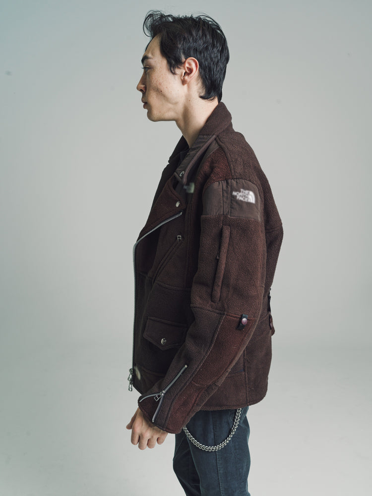 DPTO — Blue Upcycled Fleece Outdoor Oversized Riders Jacket