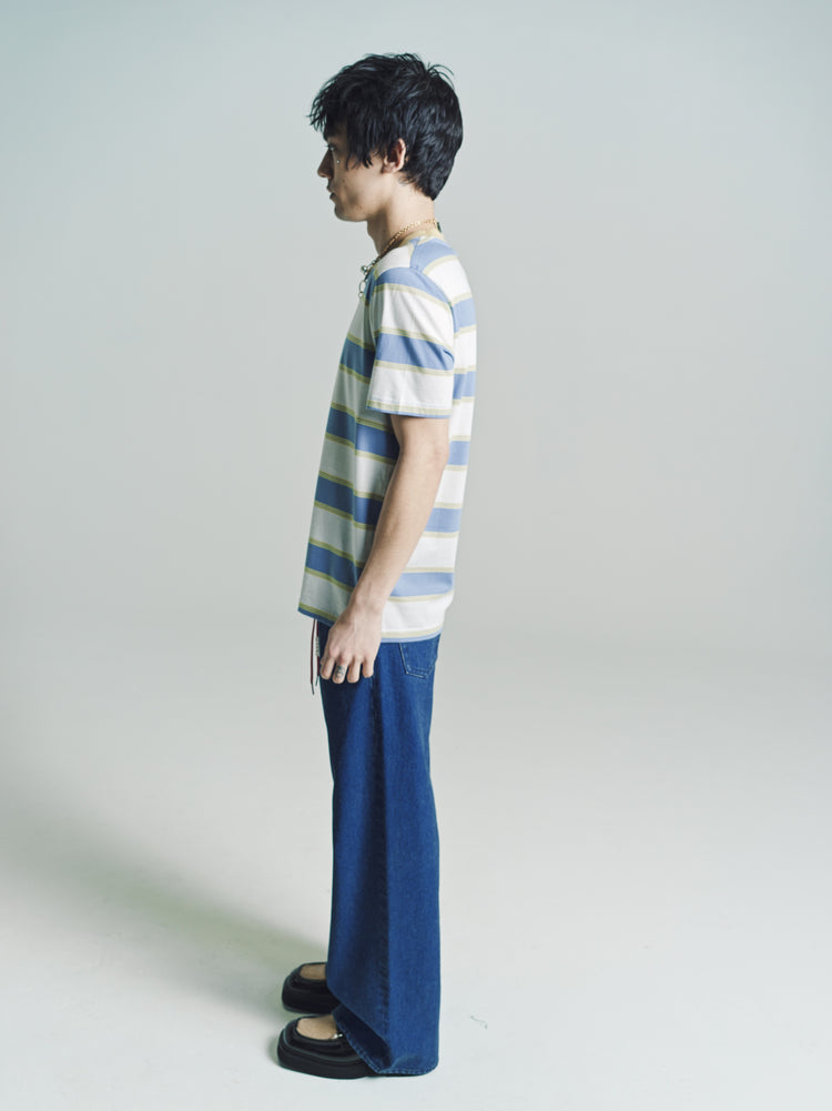 DPTO — Blue & White Stripe T-Shirt