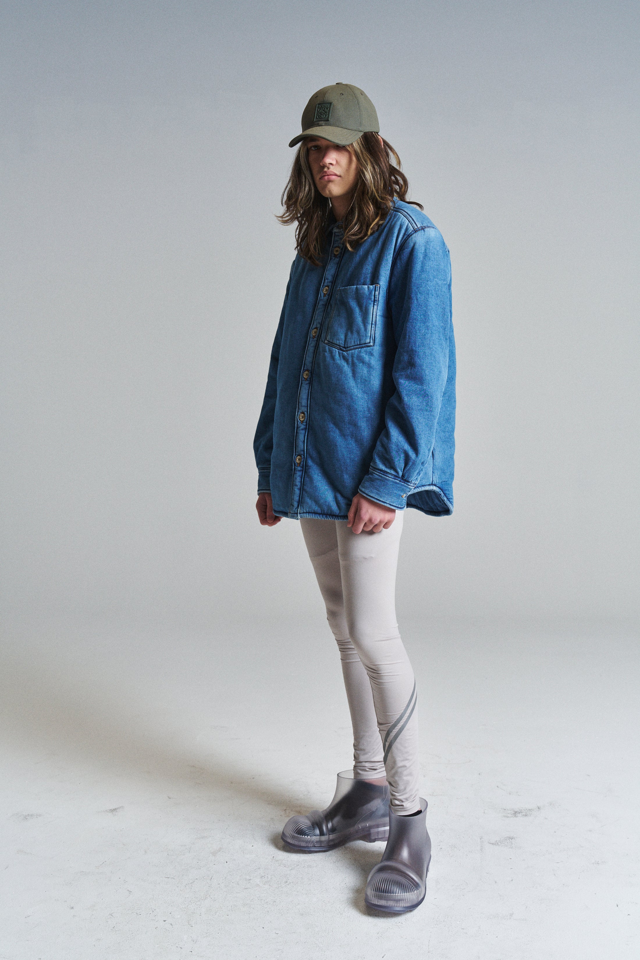 Padded Denim Jacket in Blue - Loewe