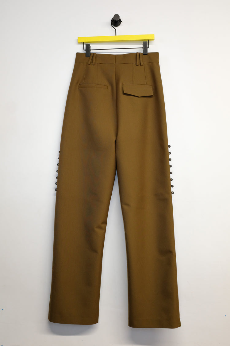 DPTO — Khaki Wool & Poly Hedar Trouser