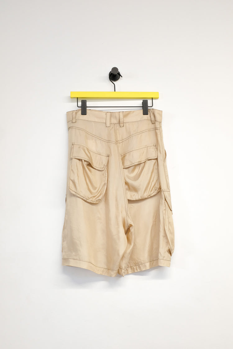 DPTO — Beige Lining Sag Cargo Shorts