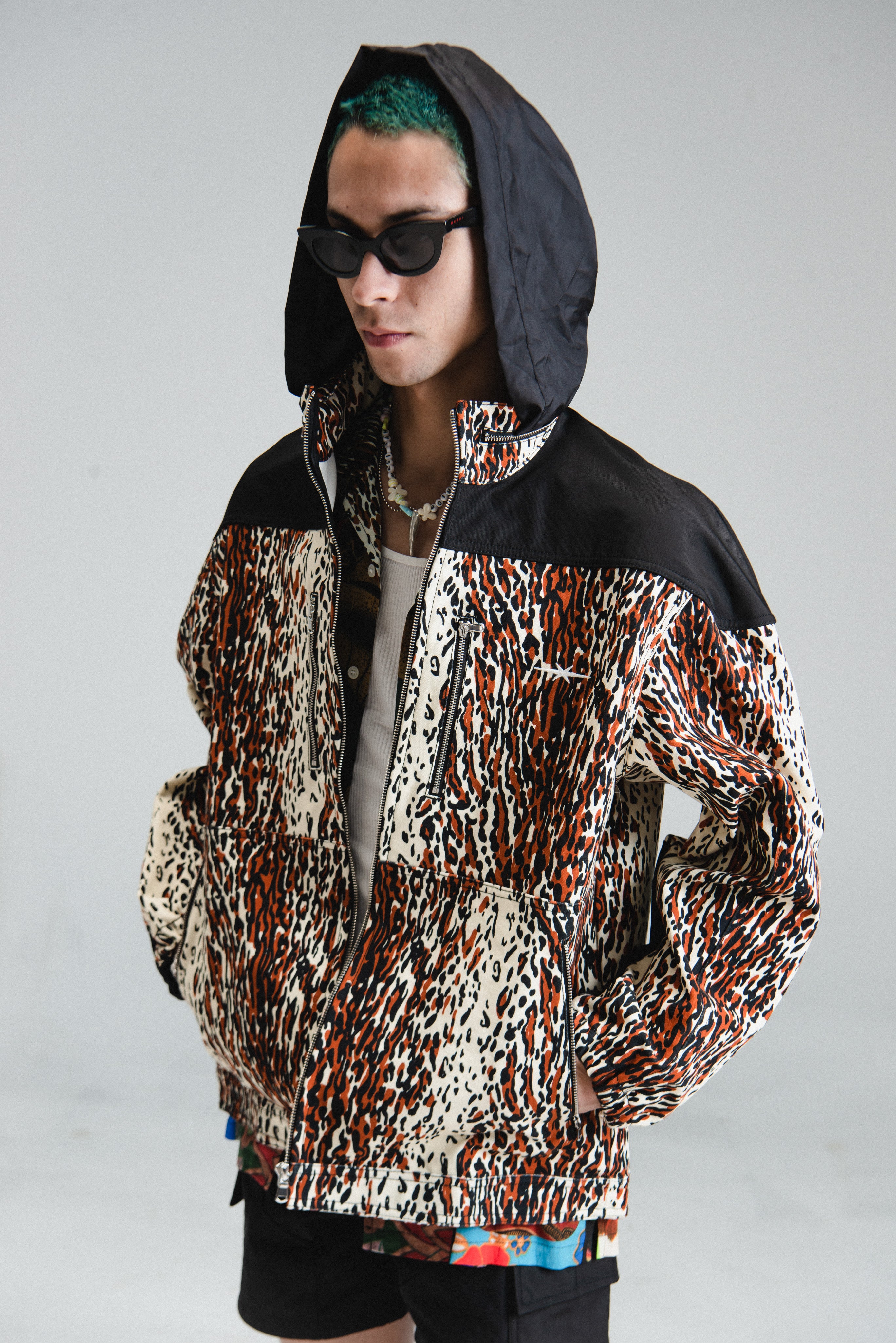DPTO — Leopard Print Action Jacket Canvas