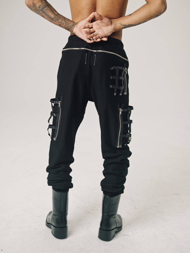 Black Cotton Jersey Space Jogger Pant | TAKAHIROMIYASHITA