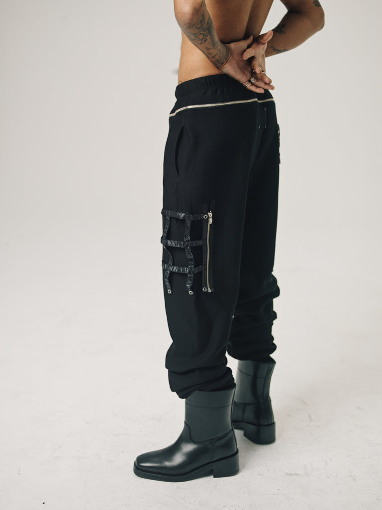 Black Cotton Jersey Space Jogger Pant | TAKAHIROMIYASHITA