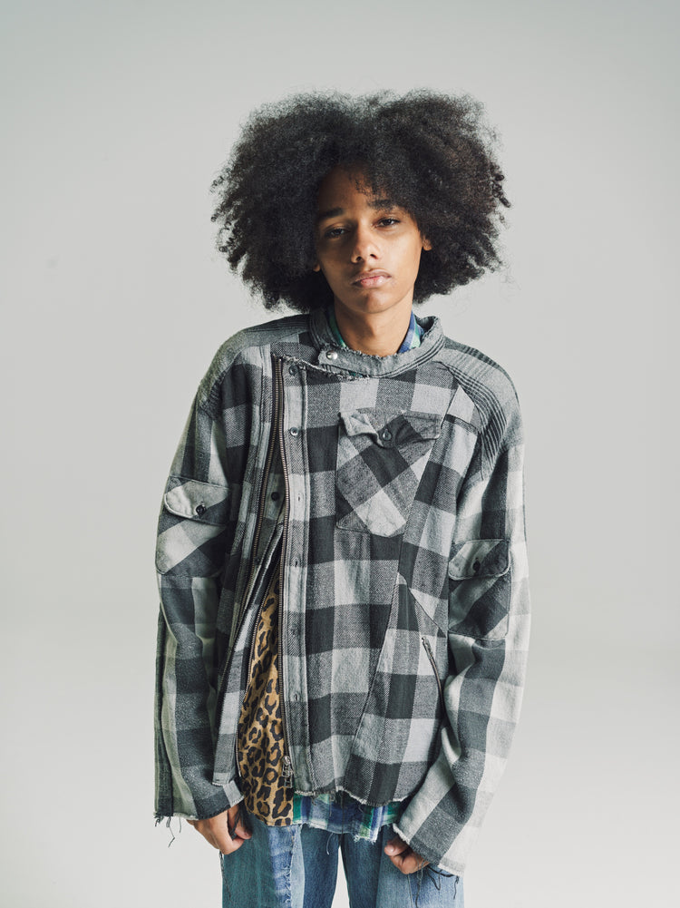 DPTO — Upcycled Oversized Riders Flannel Shirt