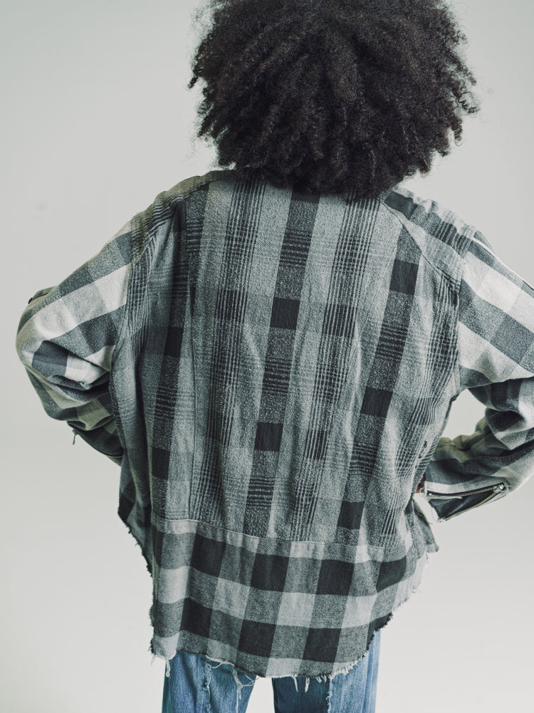 DPTO — Upcycled Oversized Riders Flannel Shirt