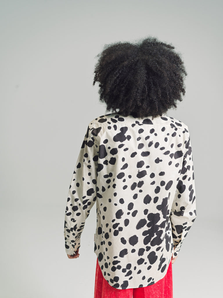 Abstract Cow Spots Poplin Shirt | Marni | DEPARTAMENTO