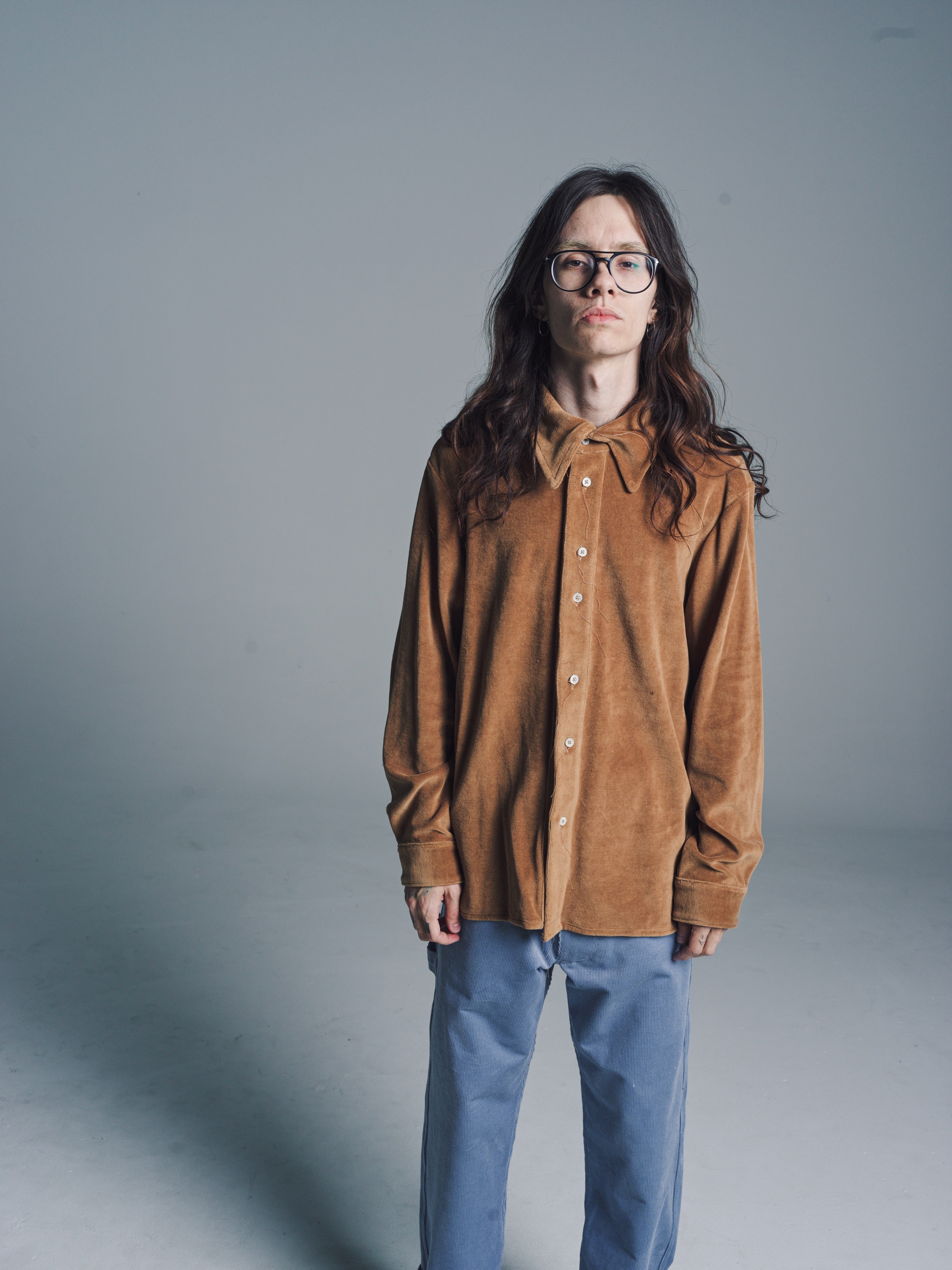 Brown Velvet Small Shirt | Camiel Fortgens | DEPARTAMENTO