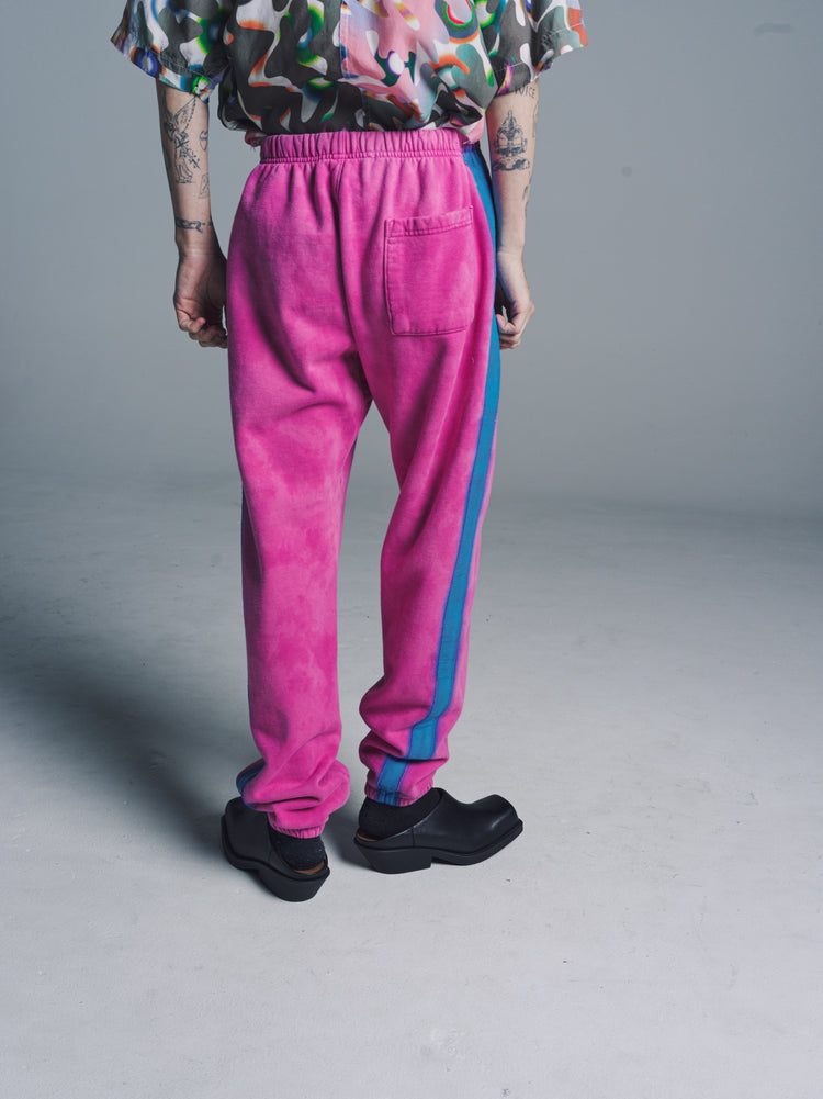 DPTO — Pink Ombre Stripe Sweat Pants