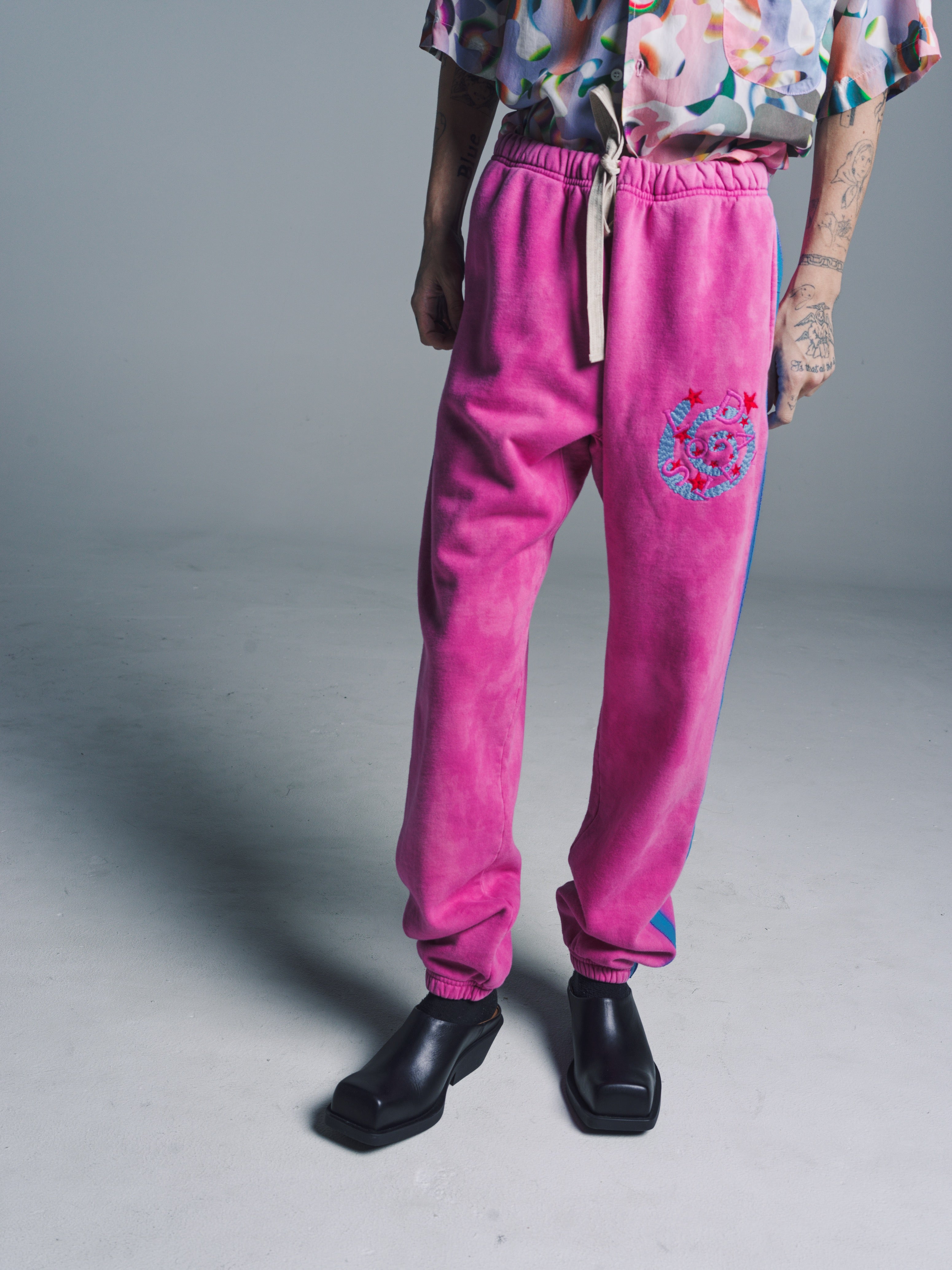 DPTO — Pink Ombre Stripe Sweat Pants