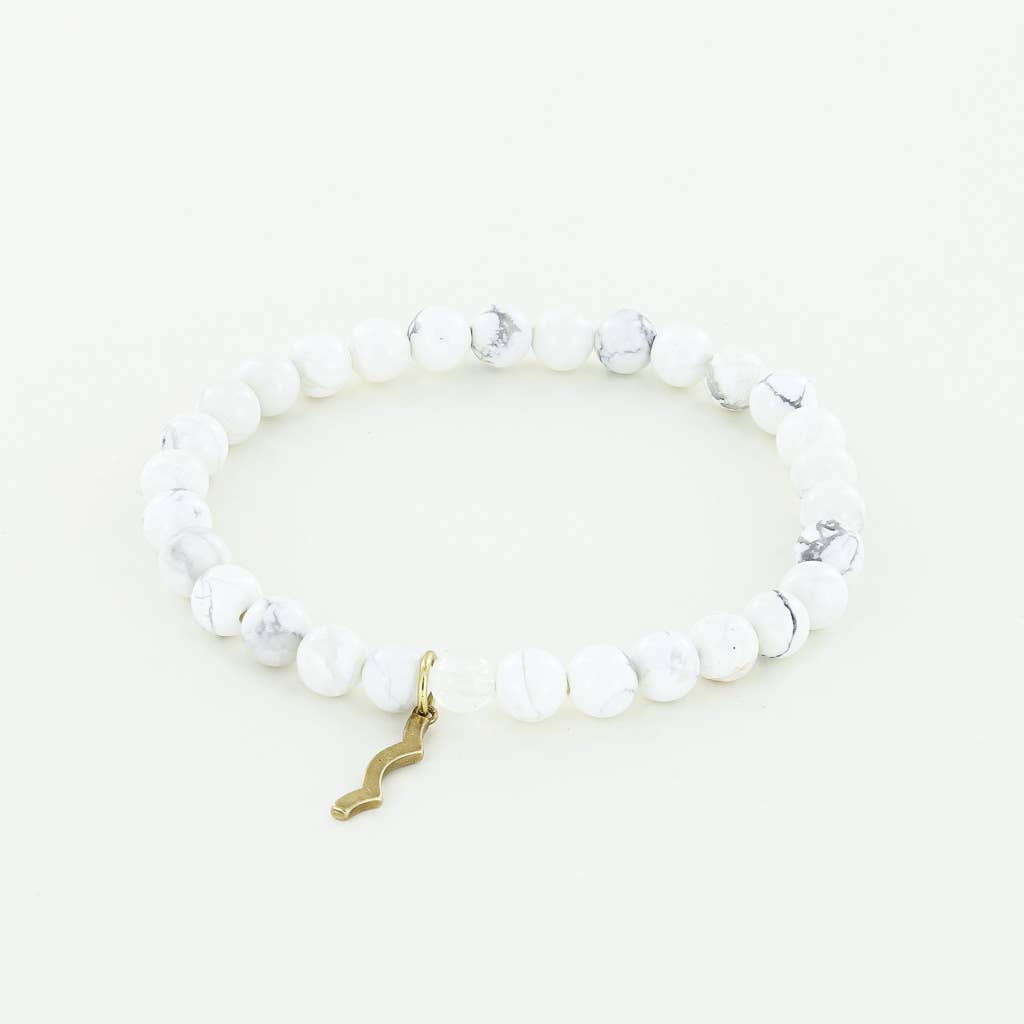 Sailormade - Rayminder UV Awareness Bracelet in 4mm + 6mm Howlite