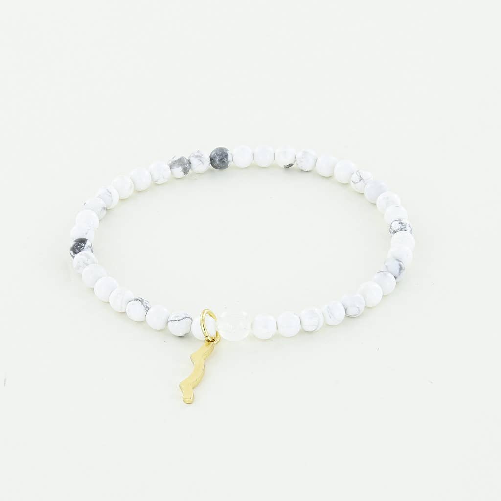 Sailormade - Rayminder UV Awareness Bracelet in 4mm + 6mm Howlite