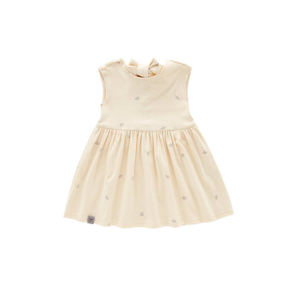 Fit & Flare Jersey Dress | Cream OM572B – OMAMImini