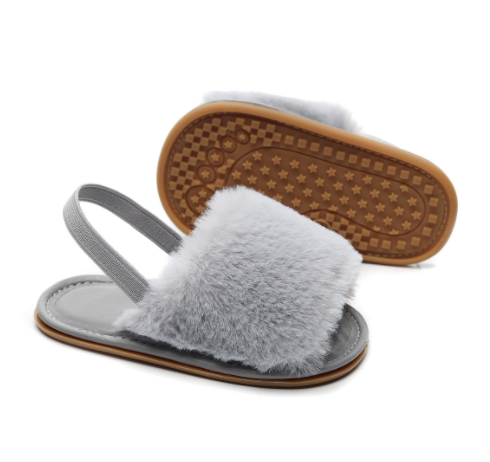 baby fur sandals