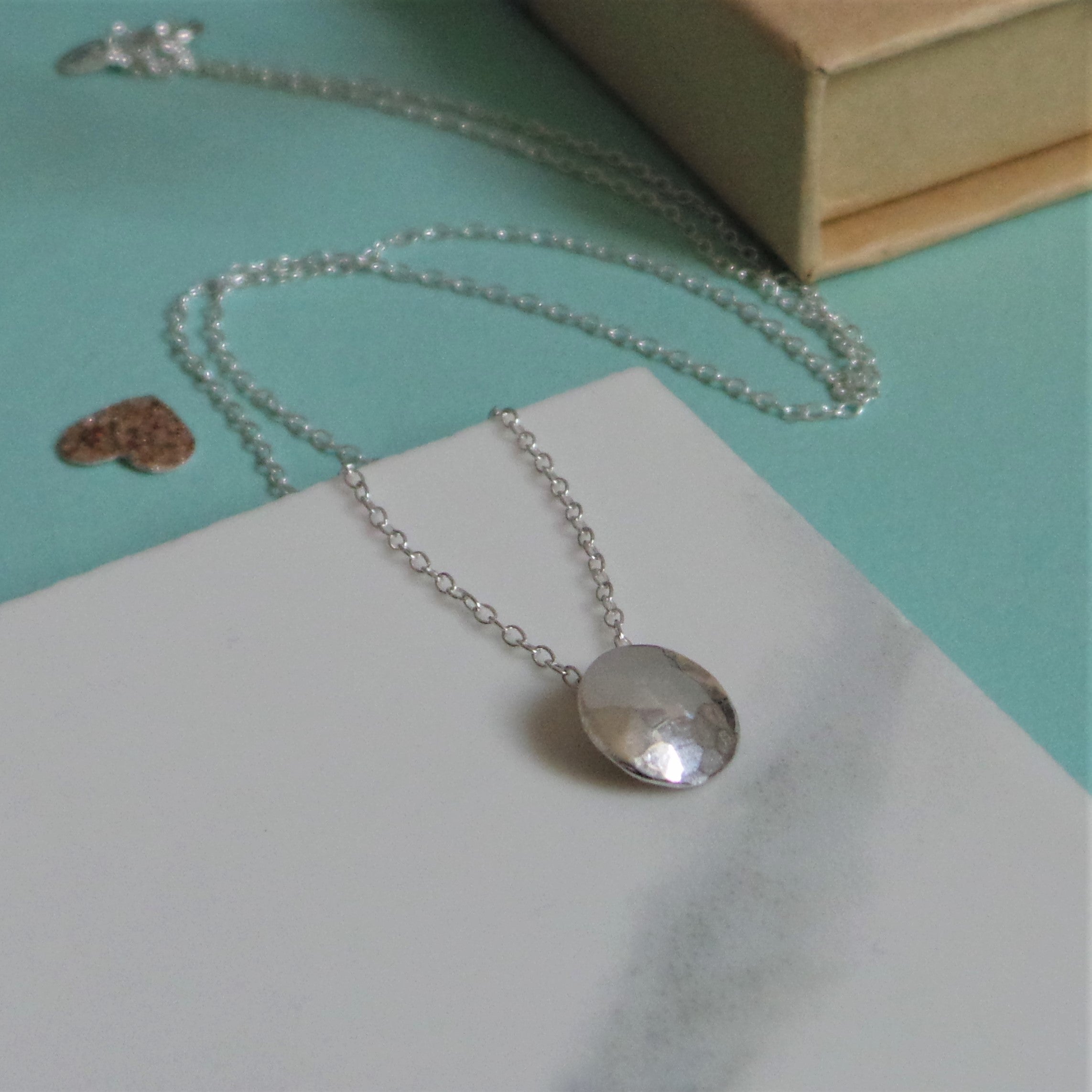 Silver Disco Ball Necklace