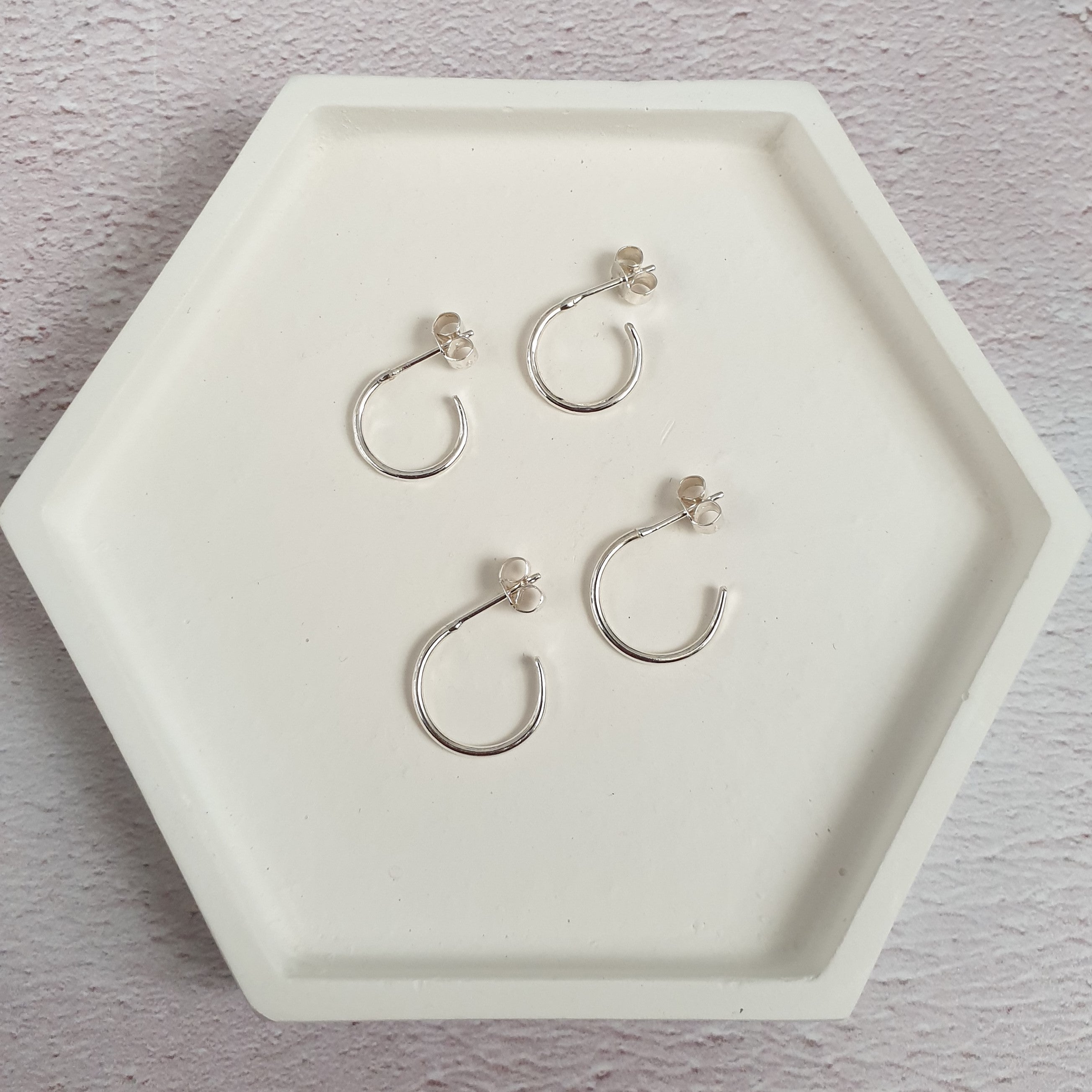 Dainty Silver Hoop Earrings