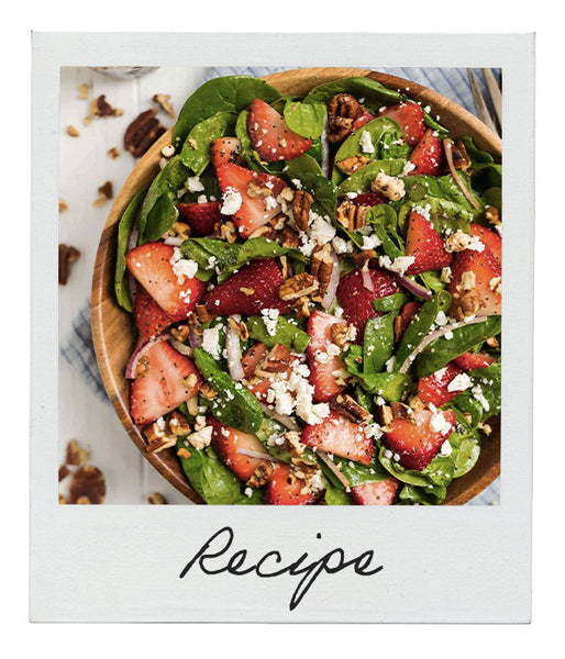 Spinach Strawberry Salad with Balsamic Poppy Seed Dressing