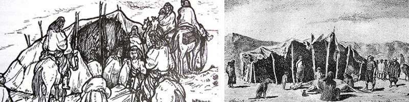 Ilustracion de Pueblo Poya Originario de Chile