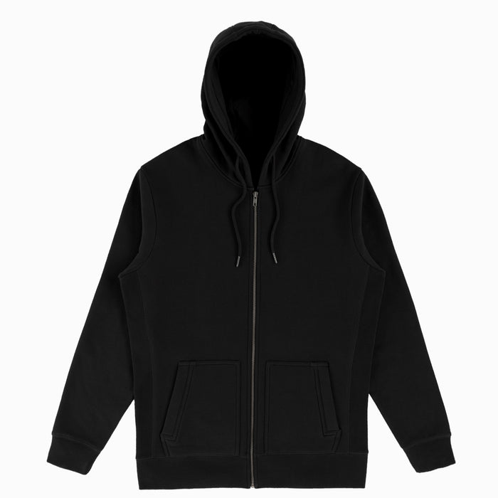 Black Organic Cotton Zip-Up Sweatshirt — Original