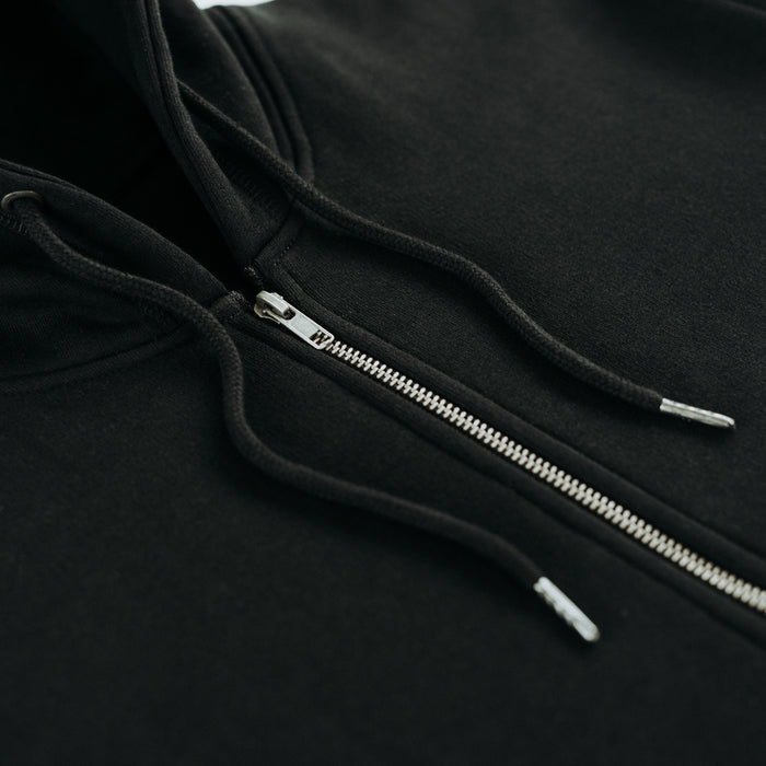 Black Organic Cotton Zip-Up Sweatshirt — Original