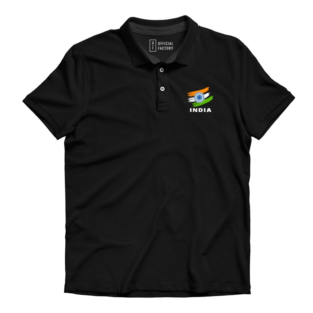 indian flag polo t shirt