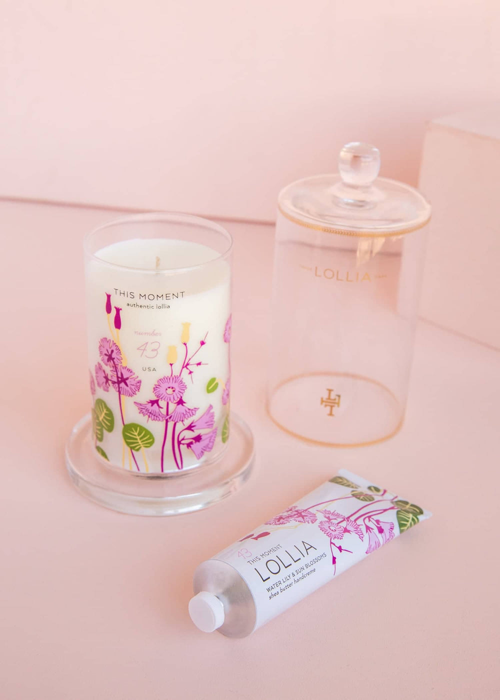 Lollia This Moment Glass Candle with Cloche | Margot Elena