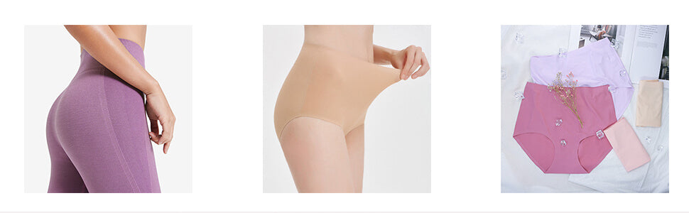 FallSweet Women No Show Underwear Soft Seamless Briefs No Panty Lines  (2black+2beige+1Pink, S) : : Fashion