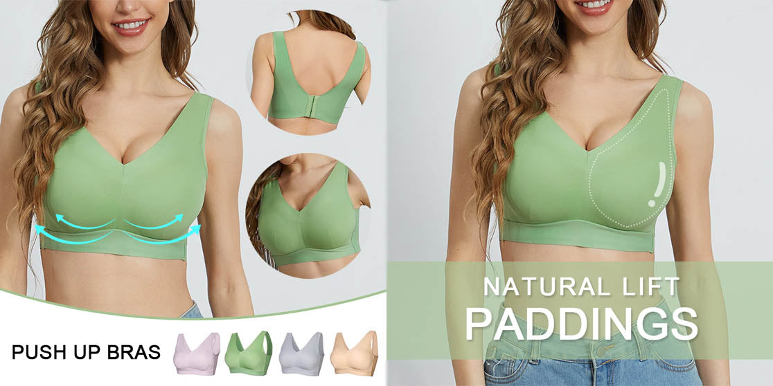 "Feel like not wearing one" Wireless Sports Push Up Bra