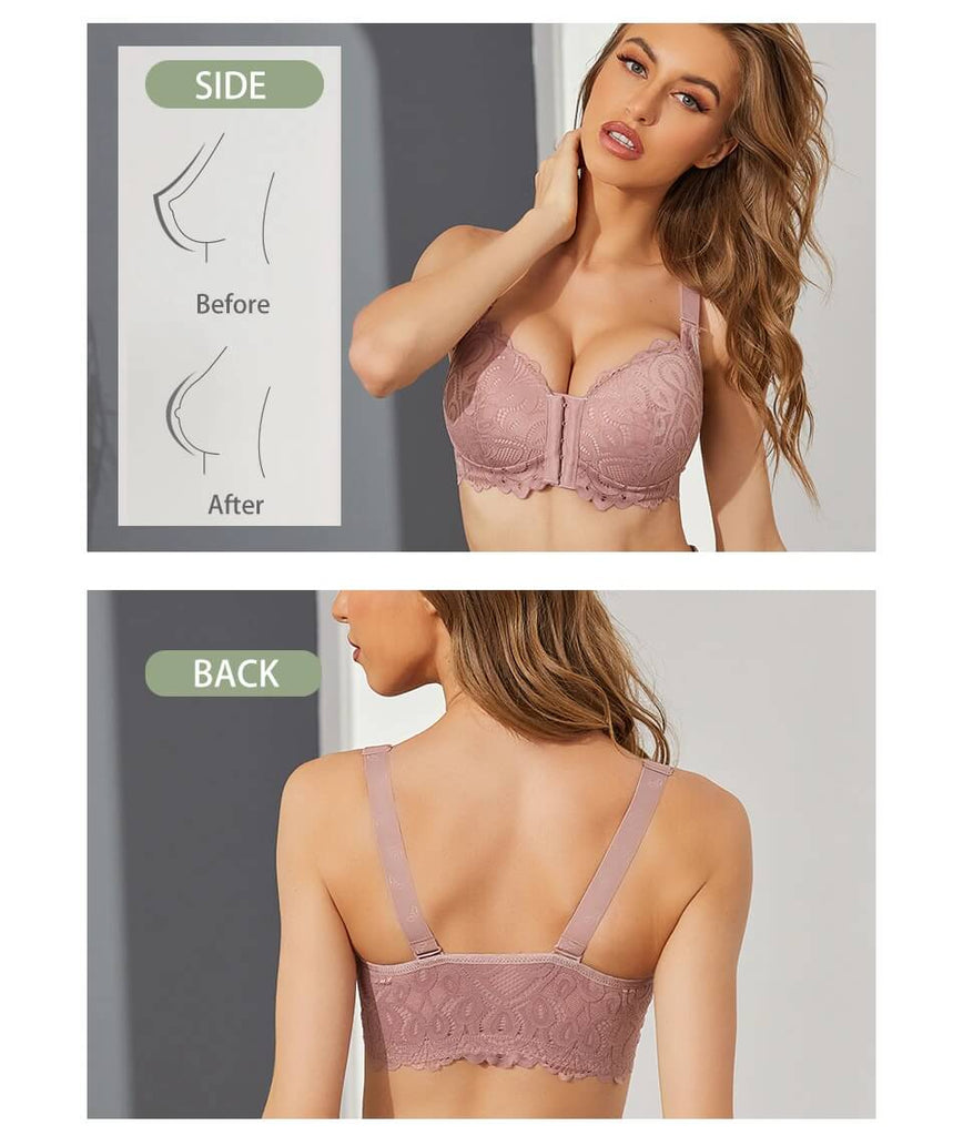 FallSweet "Sexy Lace" Comfortable Front Closure Wireless Bra