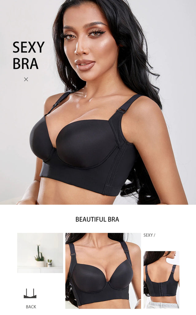 Hide Back Fat Push Up Bra Shapewear Bralette