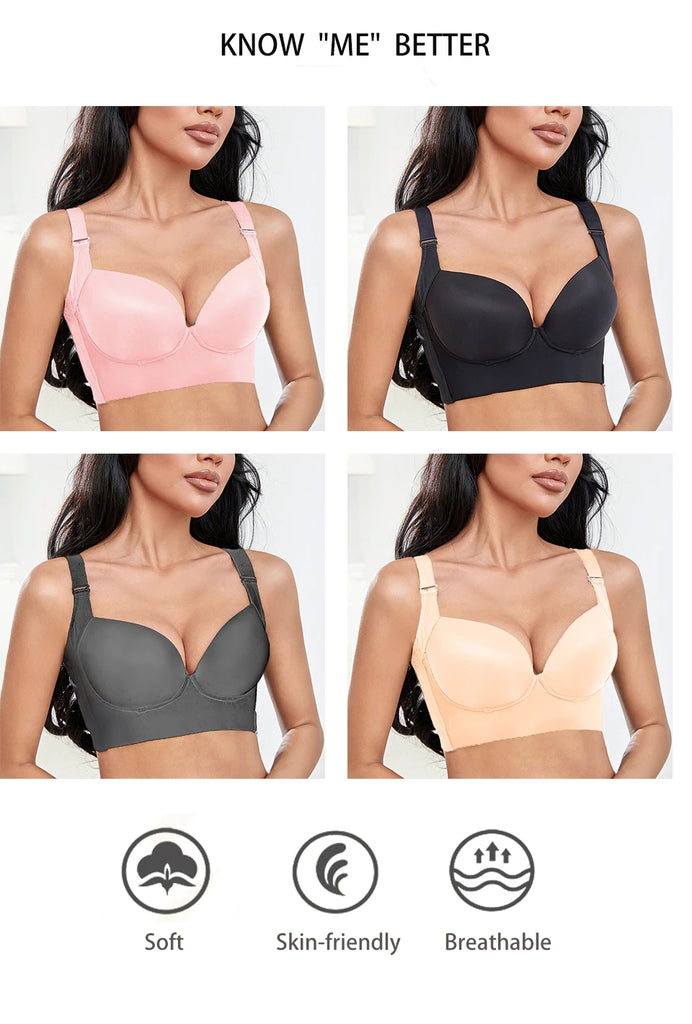 Hide Back Fat Push Up Bra Shapewear Bralette