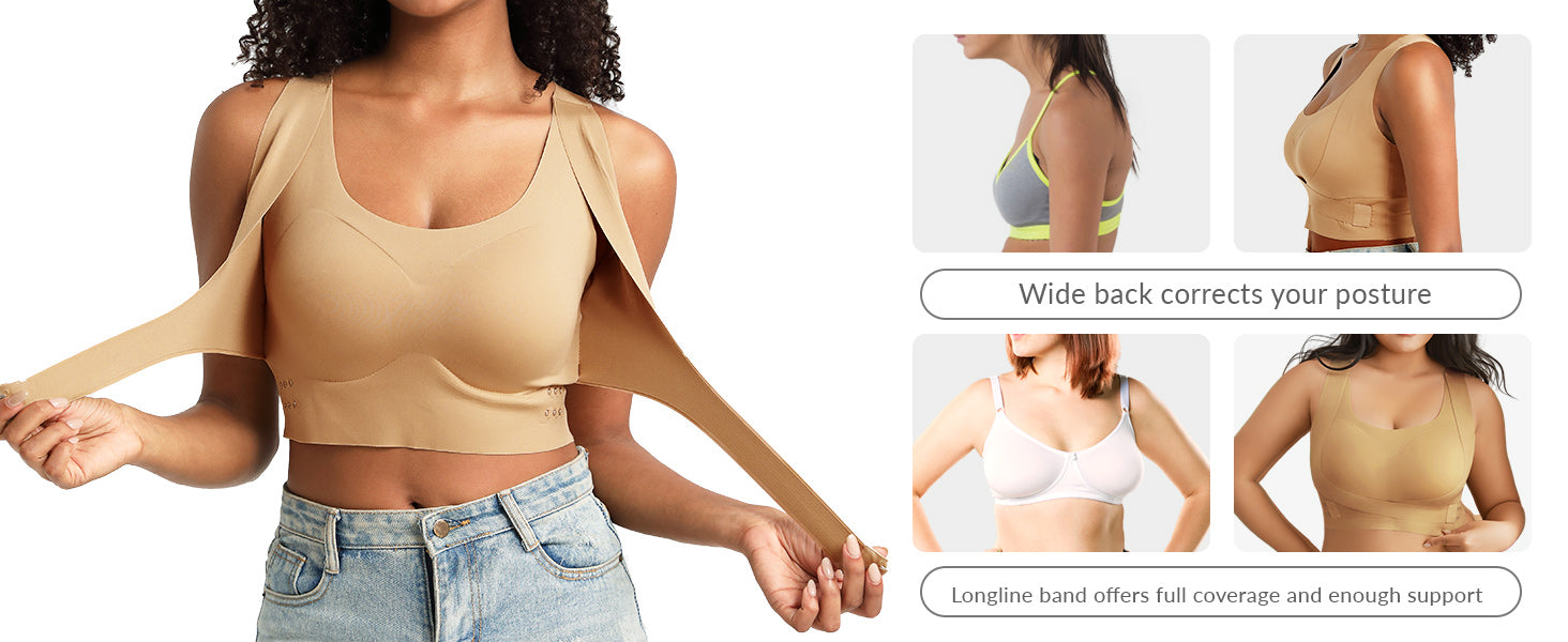 sports bras for women wirefree posture bralette