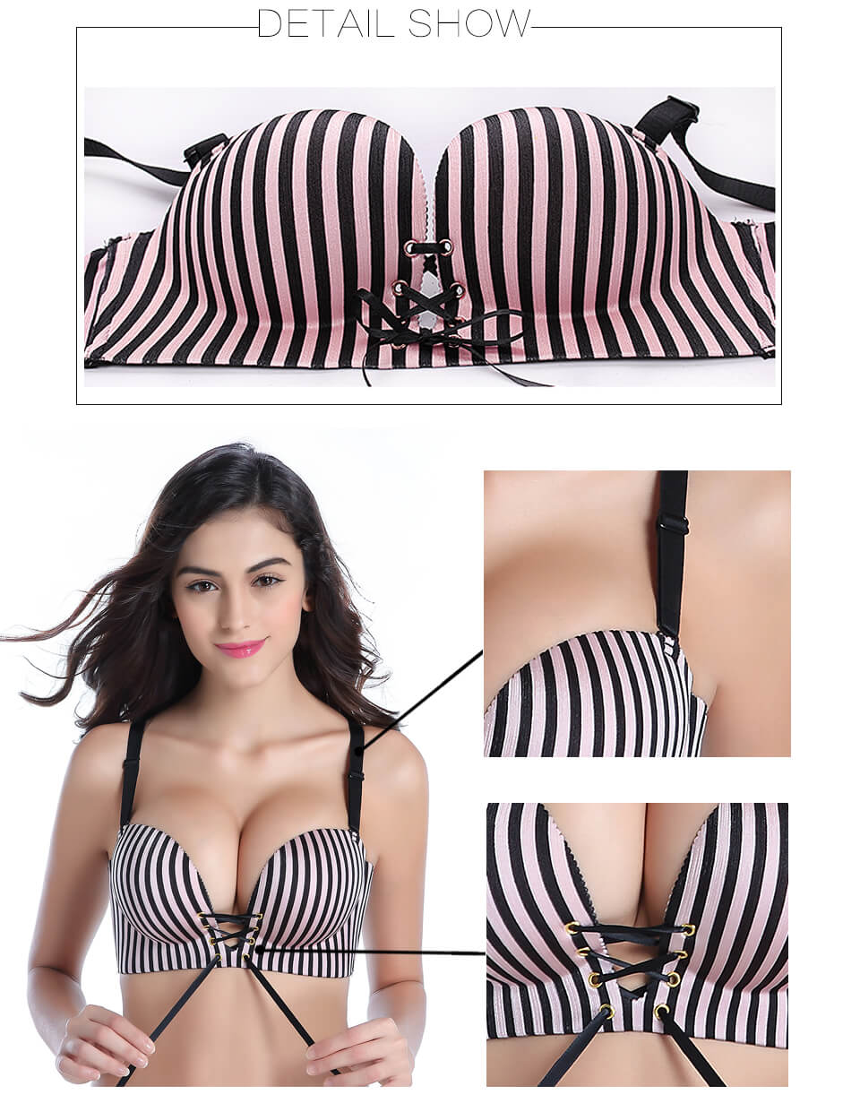 "Add Two Cups" Wireless Plunge Bra