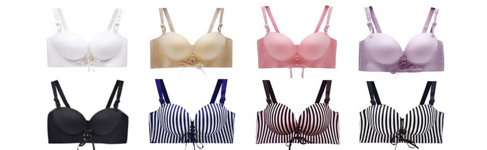 "Add Two Cups" Wireless Plunge Bra in assorted colors